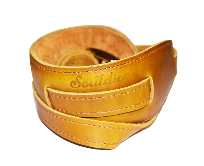 Souldier Vintage Leather Saddle Strap - Brown Mustard