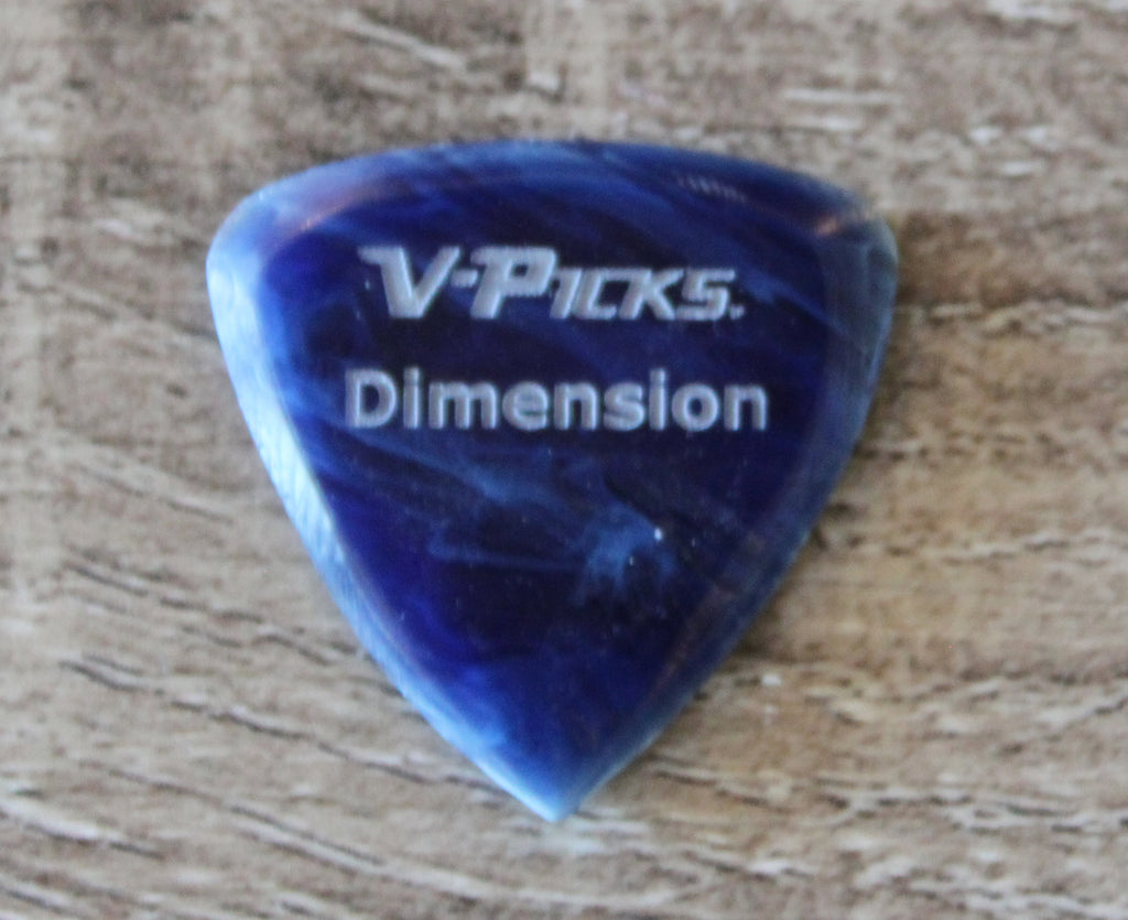 V-Picks Dimension Blue Swirl 3.0mm Custom Guitar Pick - Megatone Music