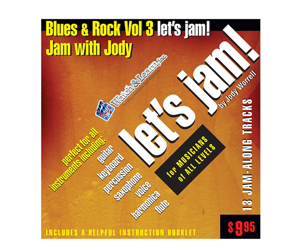 Watch and Learn Let's Jam Blues and Rock Vol. 3 - Jam along Tracks - Megatone Music