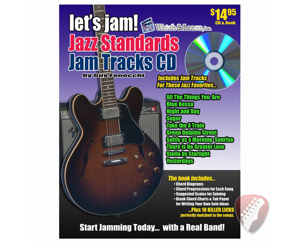 Watch and Learn Let's Jam! Jazz Standards Book and CD - Jam along Tracks - Megatone Music