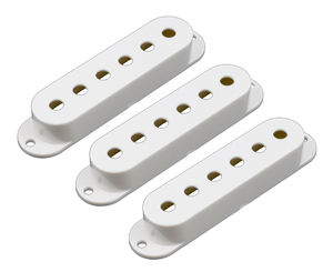 Allparts Set of 3 Pickup Covers for Stratocaster, White - Megatone Music