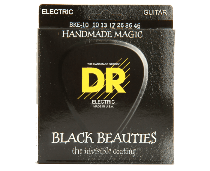 DR Strings BKE-10 Black Beauties K3 Coated Guitar Strings 10-46