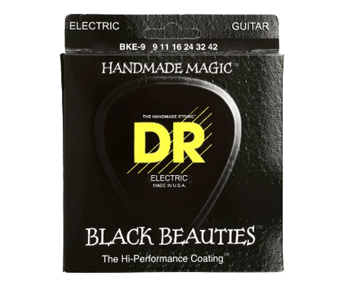 DR Strings BKE-9 Black Beauties K3 Coated Guitar Strings 9-42