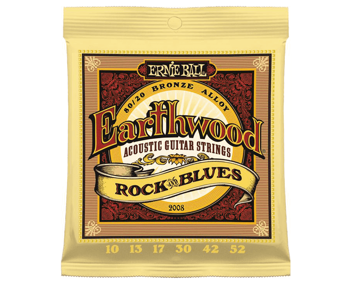 Ernie Ball 2008 Earthwood Rock and Blues 10-52 Acoustic Guitar Strings