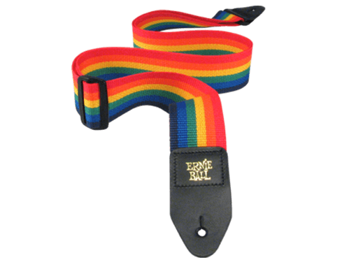 Ernie Ball Poly Pro 2" Guitar Or Bass Strap In Rainbow - Megatone Music