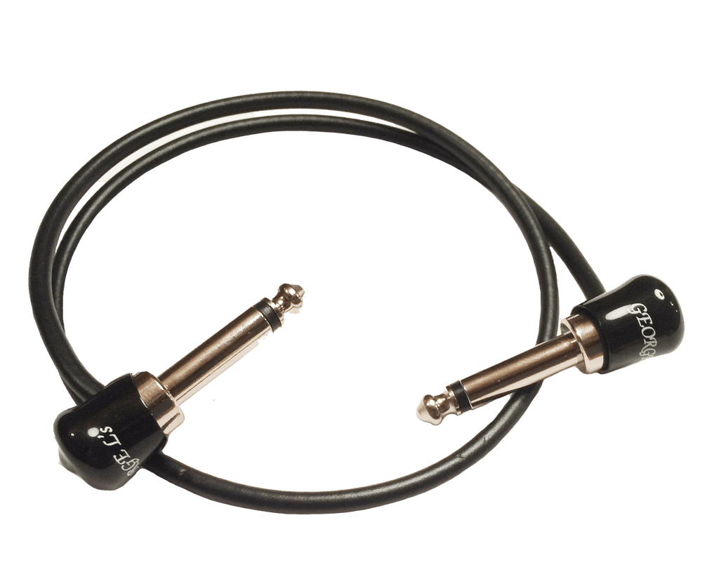 George L's 12" Deluxe Nickel Effects Cable in Black - Megatone Music