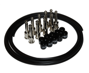 George L's Deluxe Pedalboard Cable Kit in Black, Black Jackets - Megatone Music