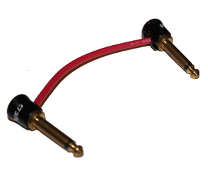 George L's 6" Inch Pre-Made Brass Effects Cable in Red on Black - Megatone Music