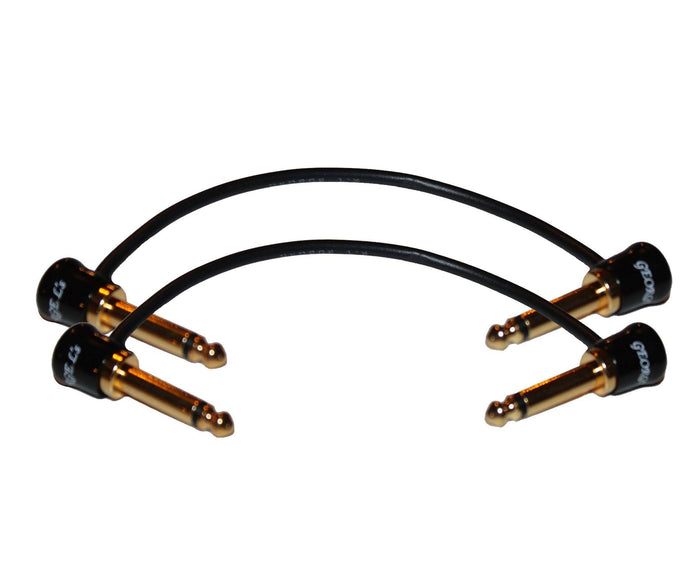 George L's 6" Deluxe Gold Effects Cable in Black 2-Pack