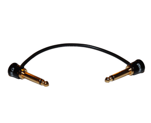 George L's  6" Deluxe Gold Pedalboard Cable in Black - Megatone Music