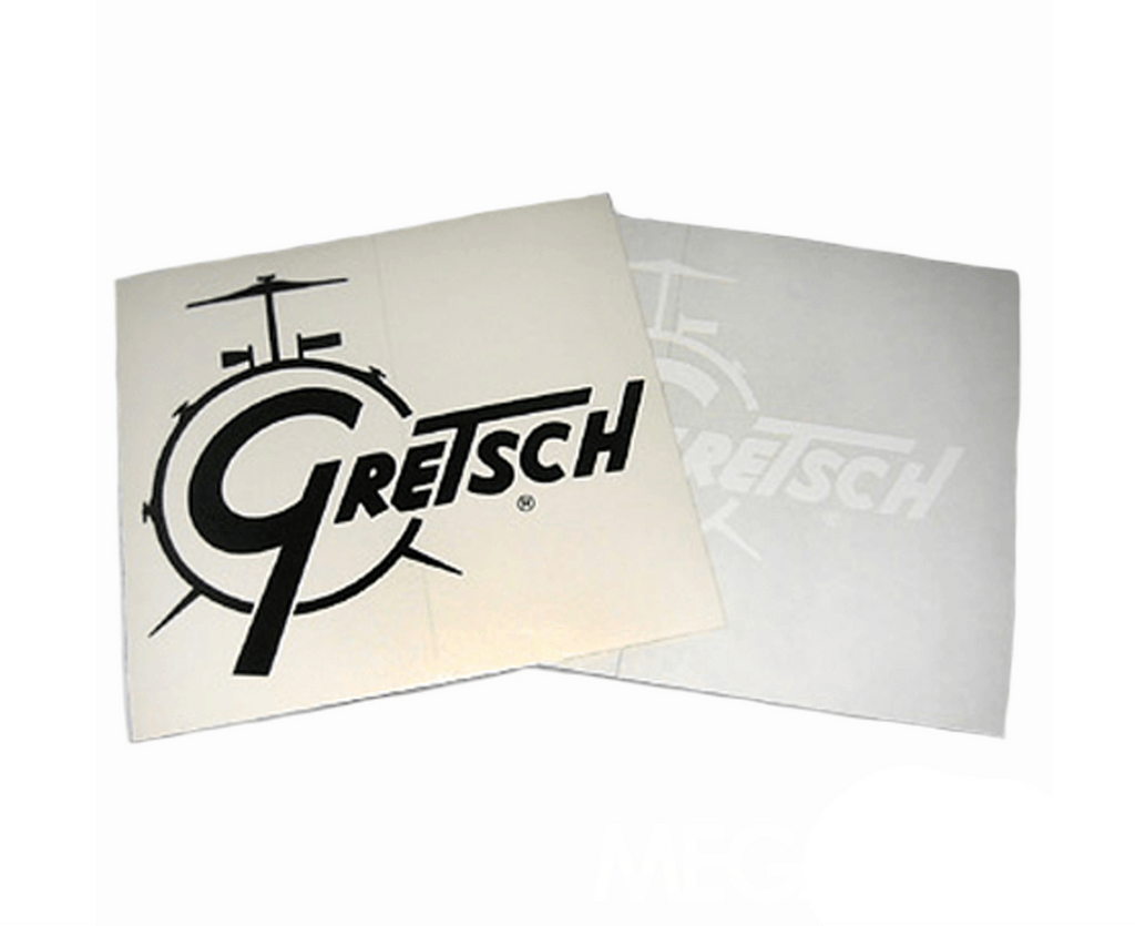 Gretsch Drum Logo Decal in White - Megatone Music