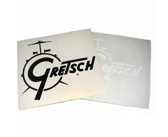Gretsch Drum Logo Sticker in White