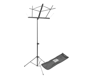 On-Stand Stands SM7122BB Compact Sheet Music Stand (Black, with Bag) - Megatone Music