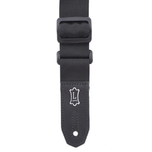 Levy's Right Height 3" Wide RipChord Guitar Strap Black