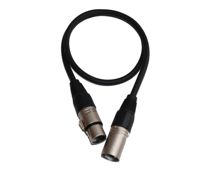Rockcable by Warwick 2.36"/60mm XLR (M) to XLR (F) Pro Audio Cable - RCL3018 Black