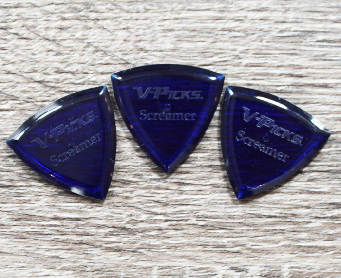 V-Picks Sapphire Blue Screamer Custom Guitar Pick 2.75mm 3-Pack