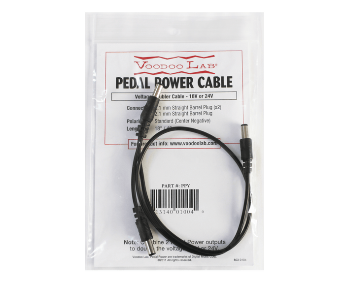 Voodoo Lab PPY - 2.1mm Voltage Doubling Cable - 18V or 24V