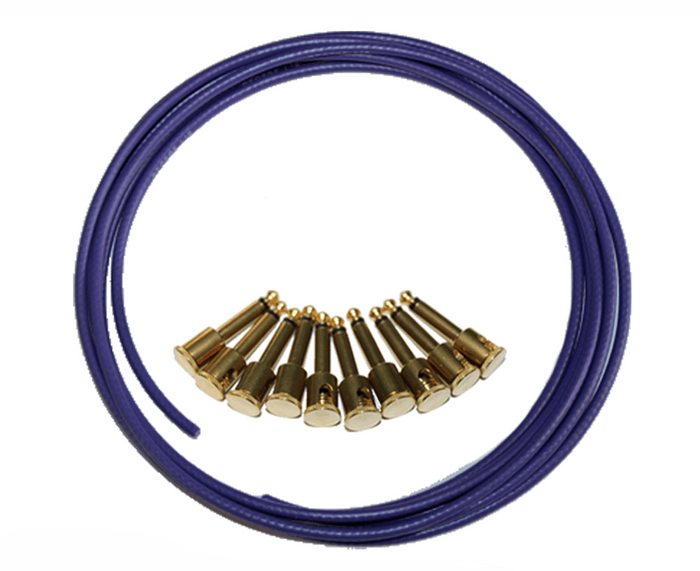 George L's Brass Pedalboard Cable Kit in Purple